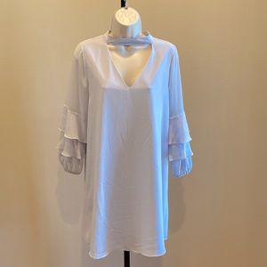 Naked Zebra Light Blue Dress Size: M